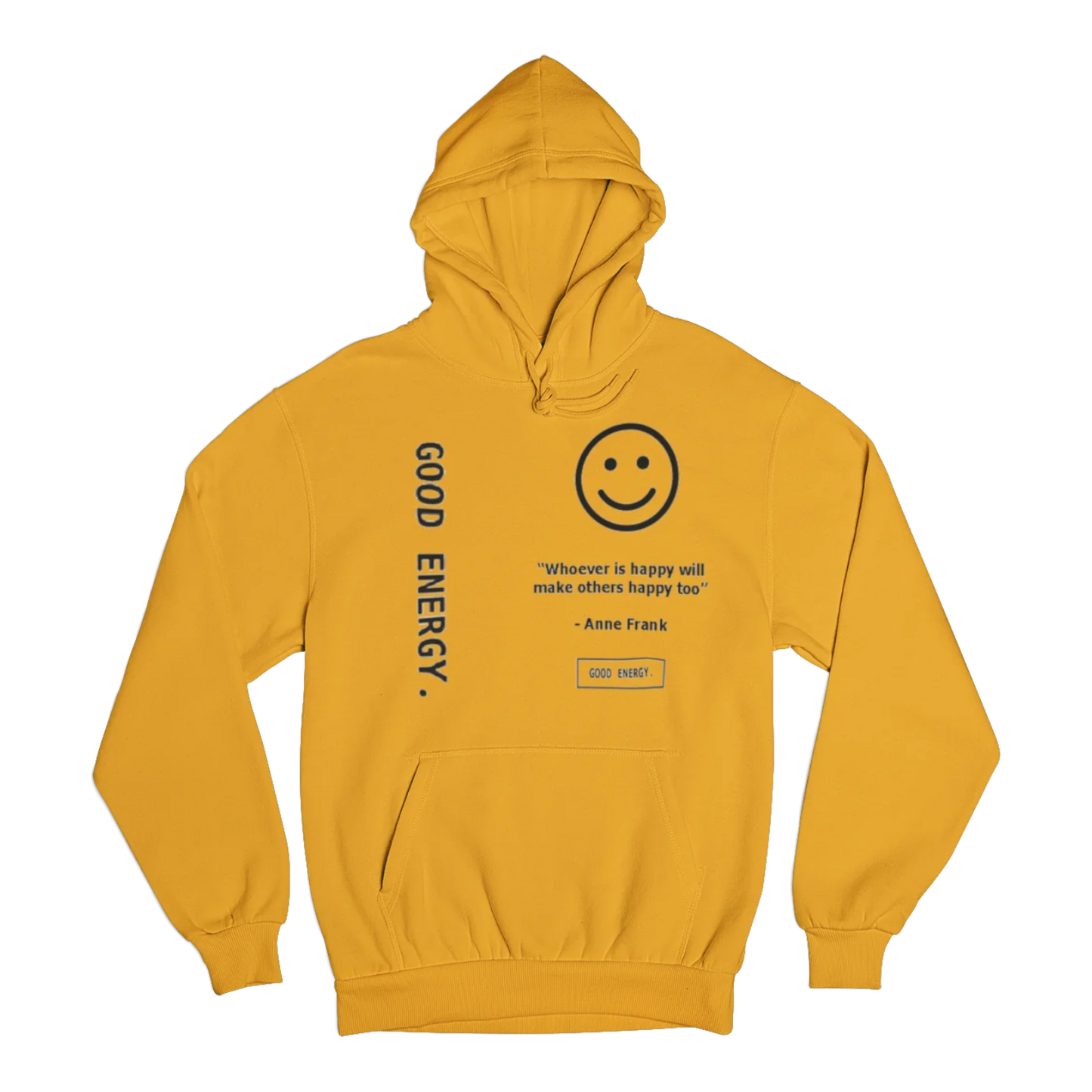 Yellow "Happy" Hoodie
