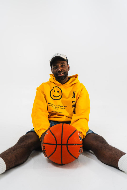 Yellow "Happy" Hoodie